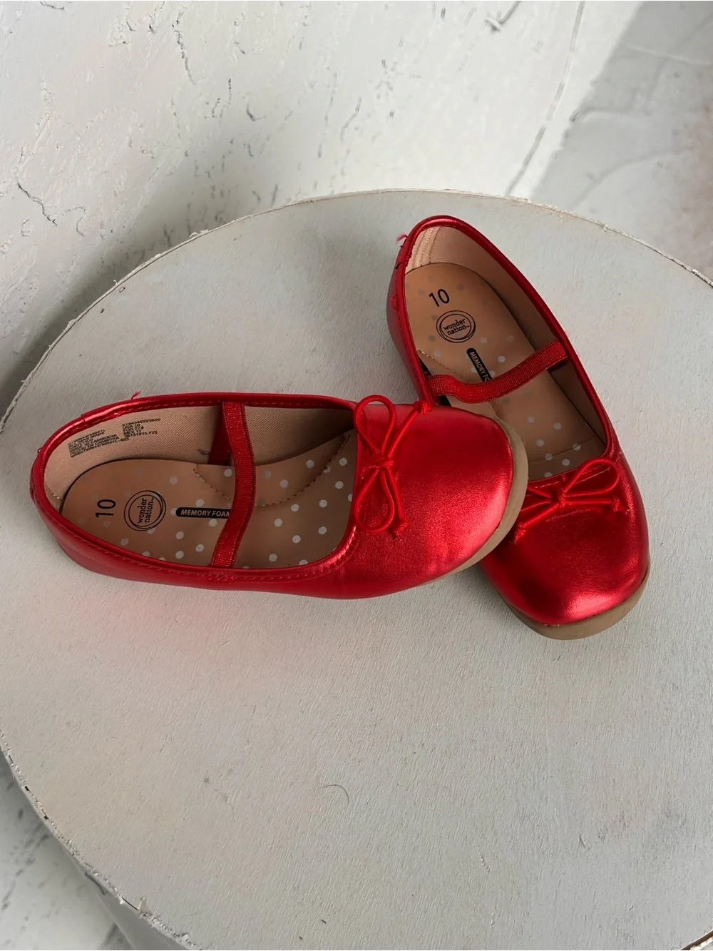 wonder nation Red Mary Jane Ballet Flats with Bow